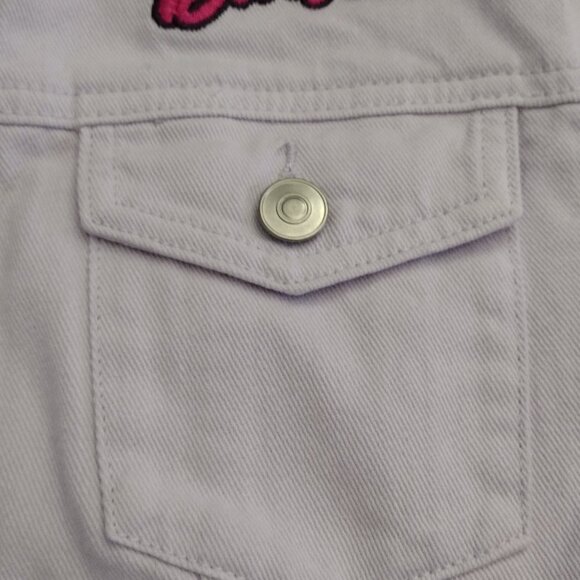 Barbie Truck Tour Lavender Denim Jacket Embroidered Logo 100% Cotton - Picture 7 of 14